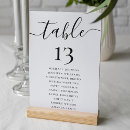 Search for guest names and table cards Simple