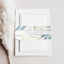 Search for dusty blue invitation belly bands Greenery