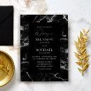 Search for black marble wedding invitations Modern