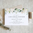 Search for white rehearsal dinner invitations Botanical