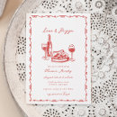 Search for red bridal shower invitations Hand drawn