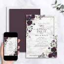Search for purple and gold 50th birthday invitations Elegant