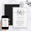 Search for black and white birthday invitations Minimal