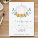 Search for pumpkins and sunflowers invitations White pumpkin