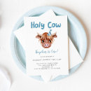 Search for highland cow 1st birthday invitations Western