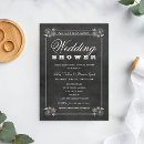 Search for vintage shower wedding invitations Chalkboard