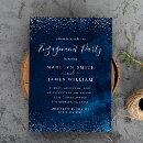 Search for blue and silver engagement party invitations Stars