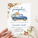 Search for blue truck baby shower invitations Fall