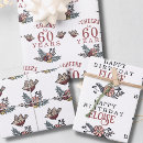 Search for 60th birthday wrapping paper Flowers