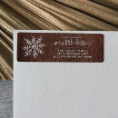 Search for rustic winter return address labels Snowflake