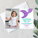 Search for mermaid 1st birthday invitations For kids