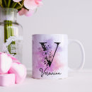 Search for alphabet v mugs Pink