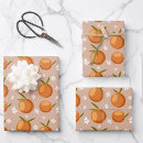 Search for citrus fruit wrapping paper Green leaves