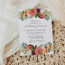 Search for autumn wedding anniversary invitations Watercolor flowers