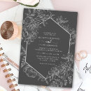Search for elegant black white wedding invitations Traditional