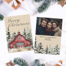 Search for red barn christmas cards Farmhouse
