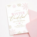 Search for pink and gold winter onederland invitations Glitter