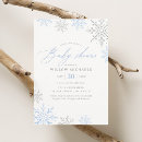 Search for winter baby boy shower invitations A little snowflake