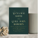 Search for hunter green and gold invitations Minimalist