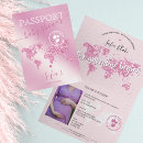 Search for boarding pass baby shower invitations Pink