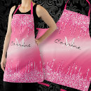 Search for magenta pink aprons Dripping glitter