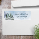 Search for snowy trees return address labels Mountain