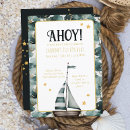 Search for anchor birthday invitations Navy blue