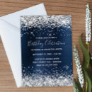 Search for navy blue silver birthday invitations Girly