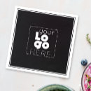 Search for black on white napkins Your logo here