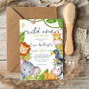 Search for zoo baby shower invitations A little wild one