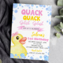 Search for rubber duck birthday invitations Blue