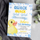 Search for rubber duck birthday invitations Blue