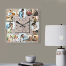 Search for light wood clocks Photo collage