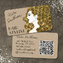 Search for curly business cards Hairdresser