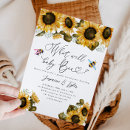 Search for sunflower gender reveal invitations What will baby bee