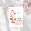Search for elegant cake bridal shower invitations Floral