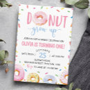 Search for doughnut grow up birthday invitations Watercolor