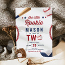 Search for baseball 2nd birthday invitations Our little rookie