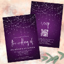 Search for light purple wedding invitations String lights