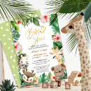 Search for gold safari baby shower invitations Greenery