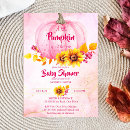 Search for pink pumpkin baby shower invitations Sunflower
