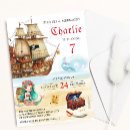 Search for kids pirate birthday invitations Watercolor