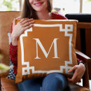 Search for burnt orange cushions Monogrammed