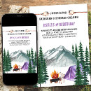 Search for girls camping birthday invitations For her