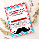Search for moustache bash birthday invitations For kids