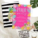 Search for adult pool party invitations Luau