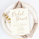 Search for tan bridal shower invitations Calligraphy