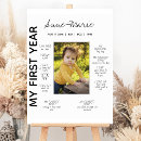 Search for first birthday board posters Baby milestone board