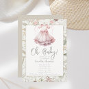 Search for pink dress baby shower invitations Mother to be