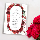 Search for red bridal shower invitations Floral